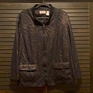 Plus-size Animal Print Jacket